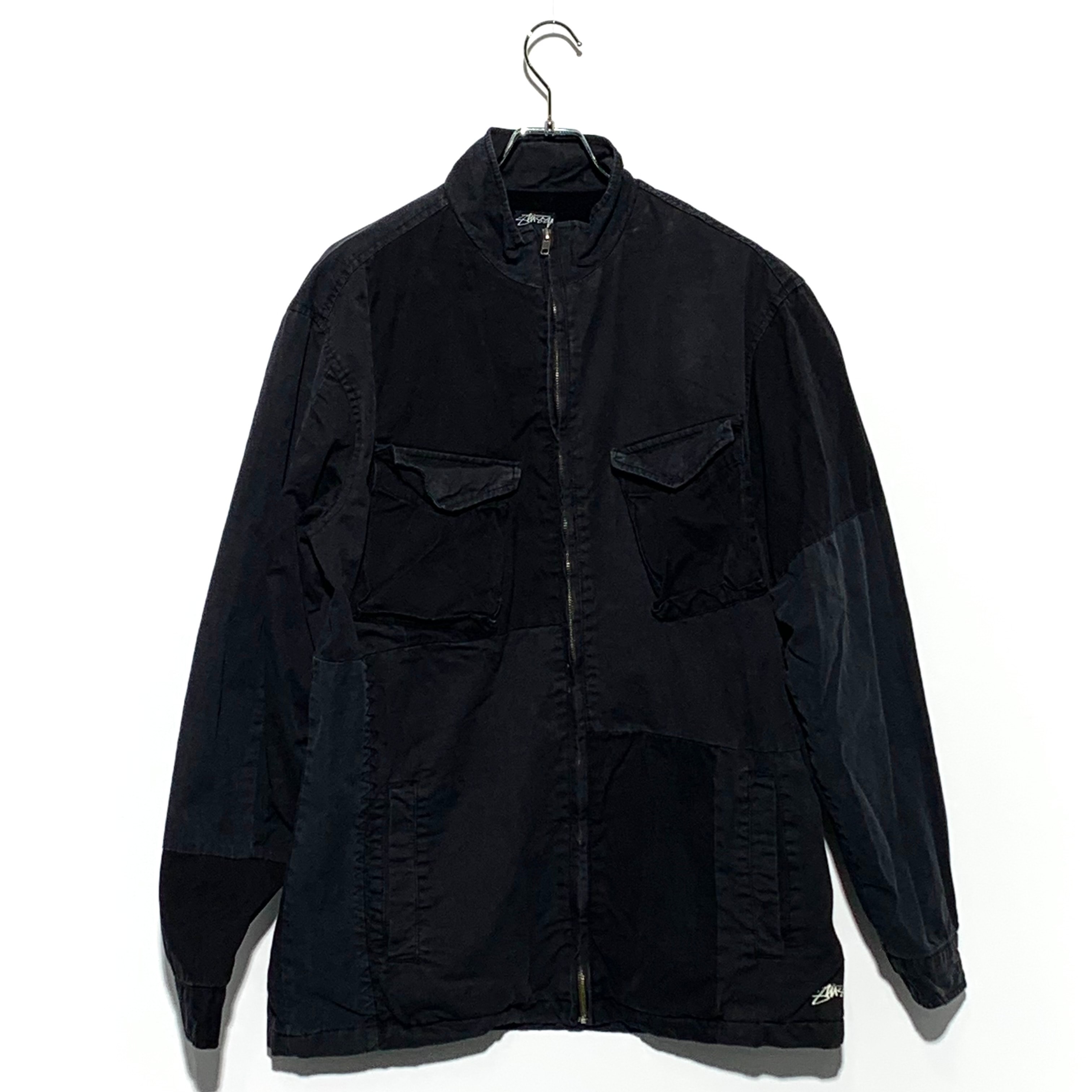 STUSSY PATCHWORK MILITARY JACKET Black