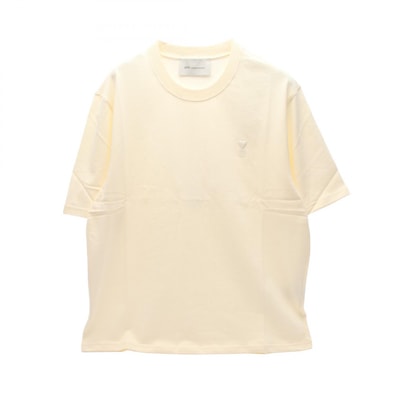 アミ AMI AMI DE COEUR エンボスロゴ カットソー 衣料品 トップス コットン メンズ レディース アイボリー系 UTS341.726136M 【新品】