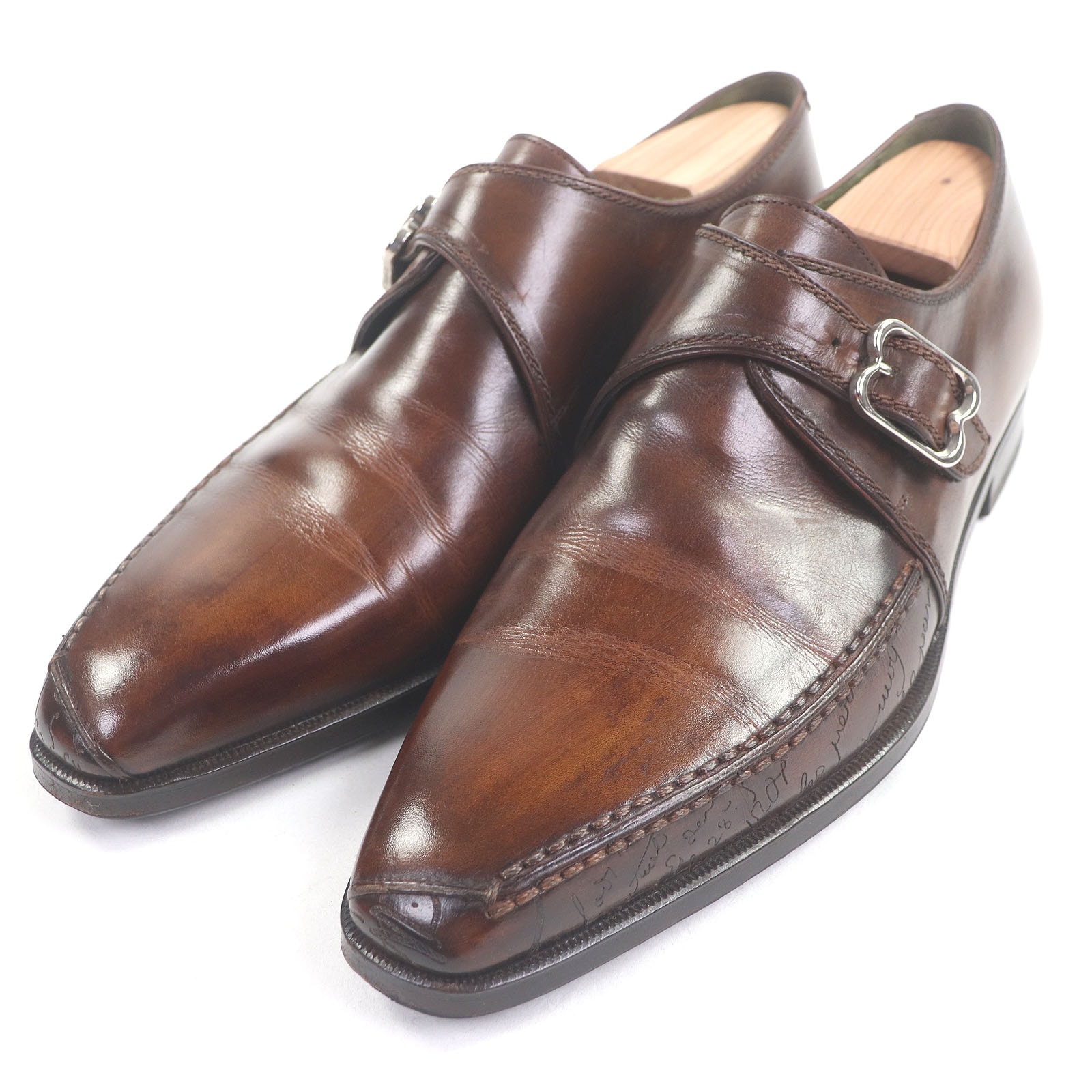 美品 ベルルッティ ドレスシューズ ブラウン メンズ 7.5