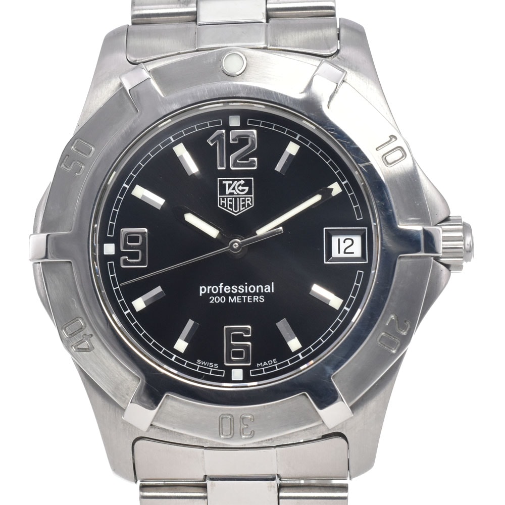 タグホイヤー TAG HEUER WN1110 2000 エクスクルーシブ デイト ブラック クォーツ メンズ 良品 腕時計 I#147564