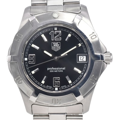 タグホイヤー TAG HEUER WN1110 2000 エクスクルーシブ デイト ブラック クォーツ メンズ 良品 腕時計 I#147564