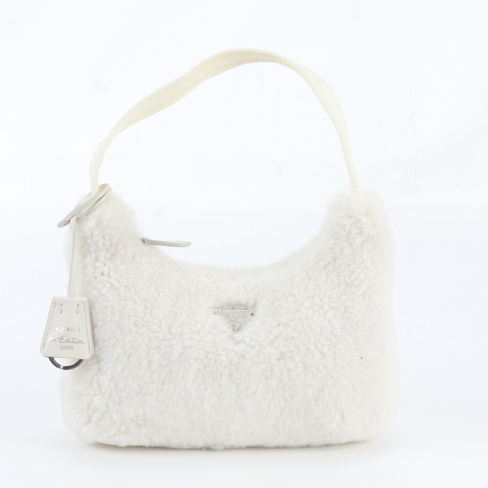 ■極美品 プラダ エコファーショルダーバッグ レザー