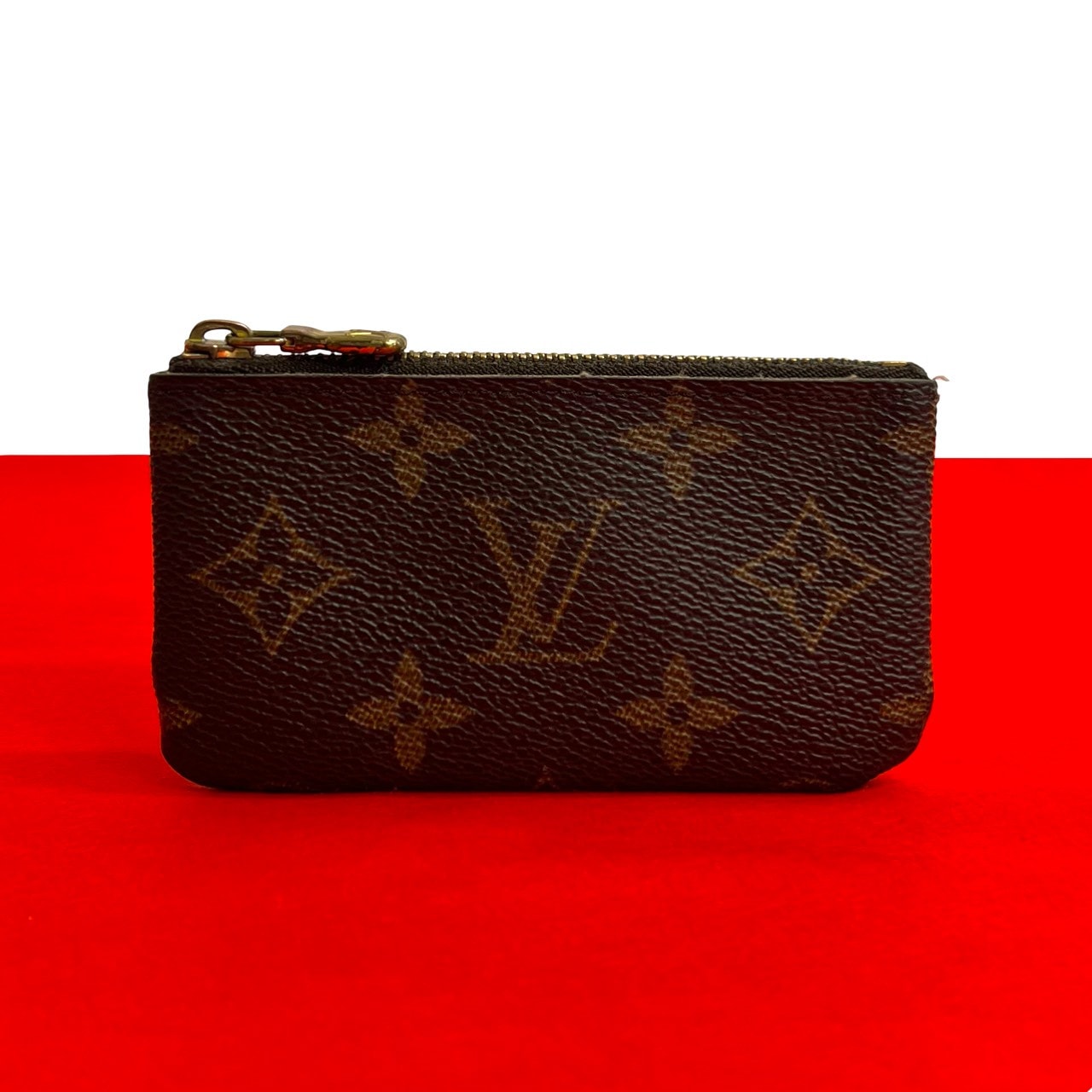 LOUIS VUITTON ルイヴィトン ポシェット クレ モノグラム レザー PVC コインケース ブラウン
32267