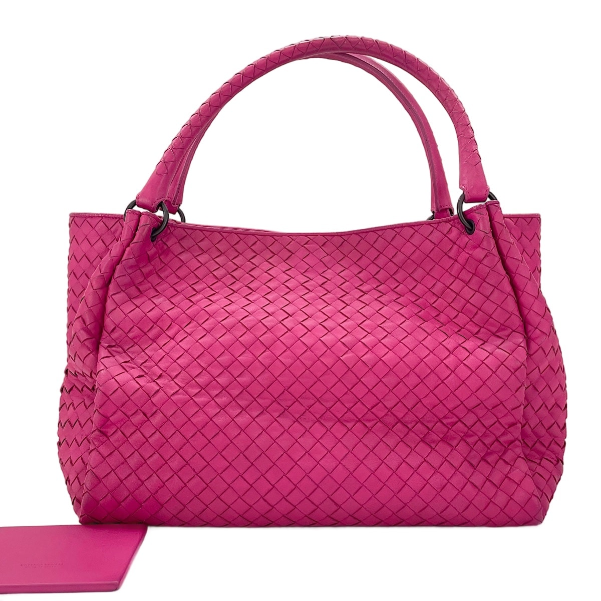 ボッテガヴェネタ BOTTEGAVENETA レザー イントレチャート ハンドバッグ【中古】