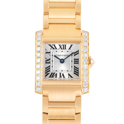 CARTIER カルティエ タンク フランセーズ SM WJTA0039 サイドダイヤモンド【中古】