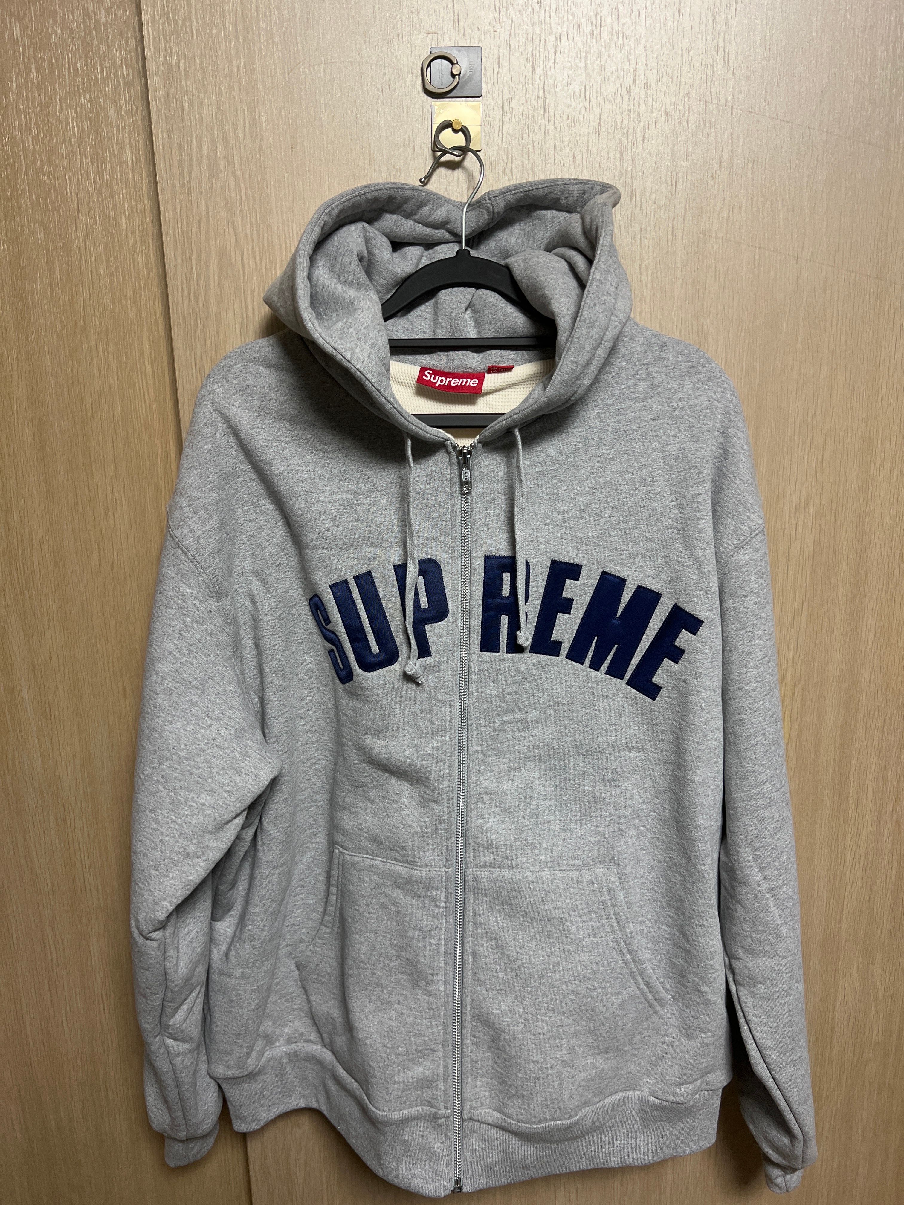 Supreme Arc Thermal Zip Up Hooded Sweatshirt "Heather Grey"