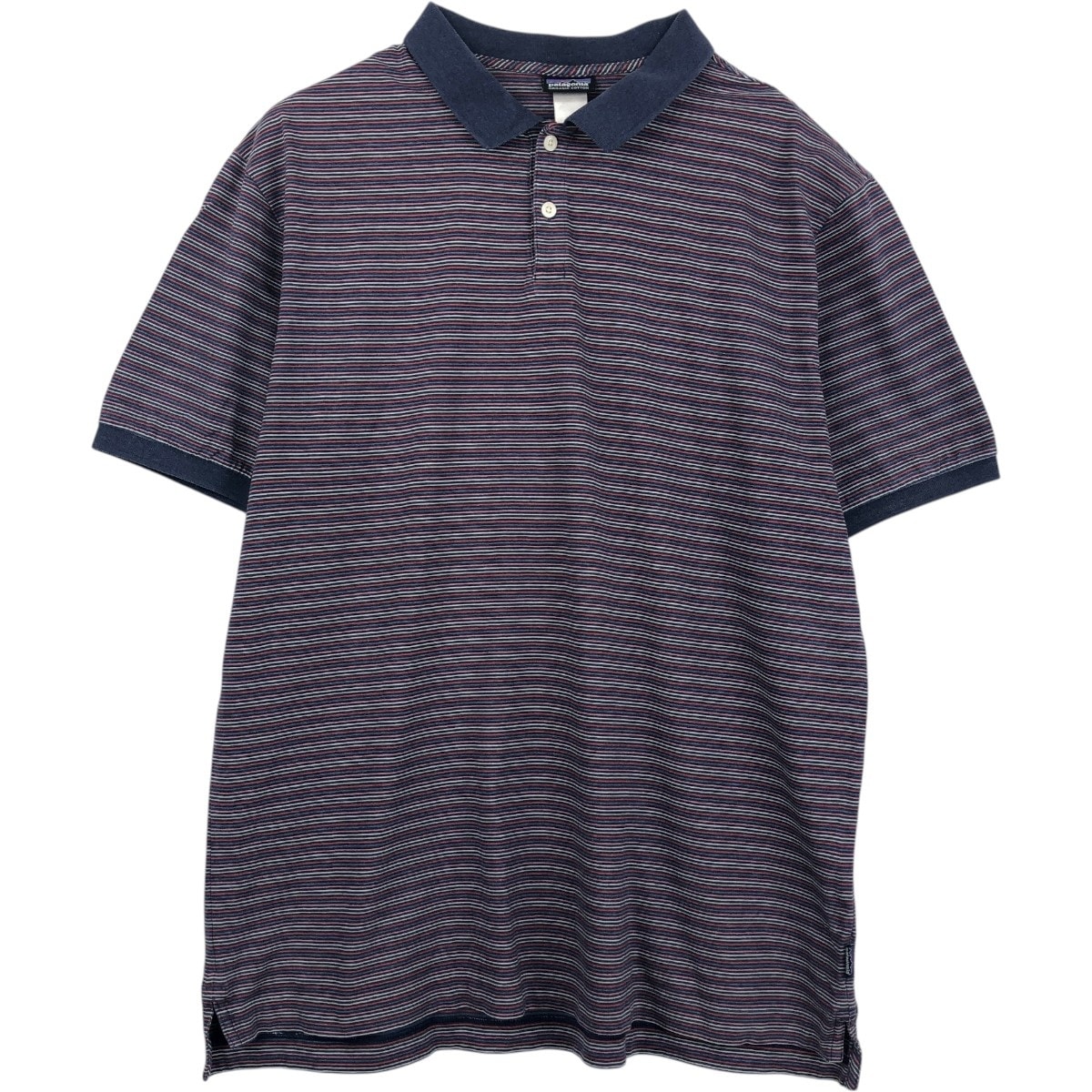 古着 パタゴニア Patagonia ORGANIC COTTON オーガニックコットン 半袖 ボーダー ポロシャツ メンズXL相当/eaa657433