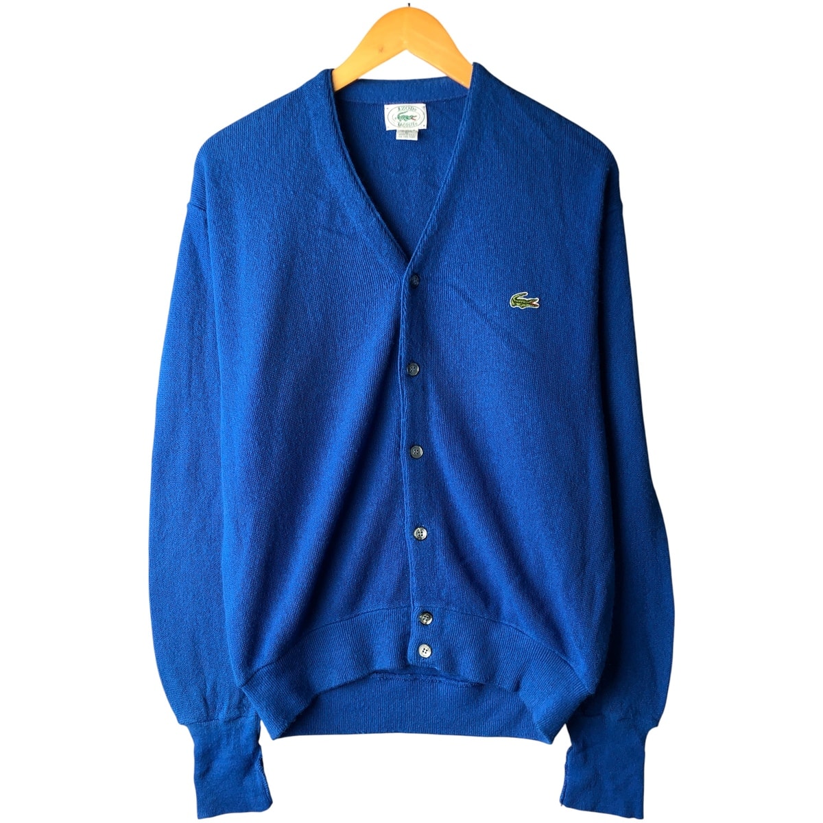 古着 80~90年代 ラコステ LACOSTE IZOD アクリルニットカーディガン USA製 メンズM相当 ヴィンテージ/eaa483226