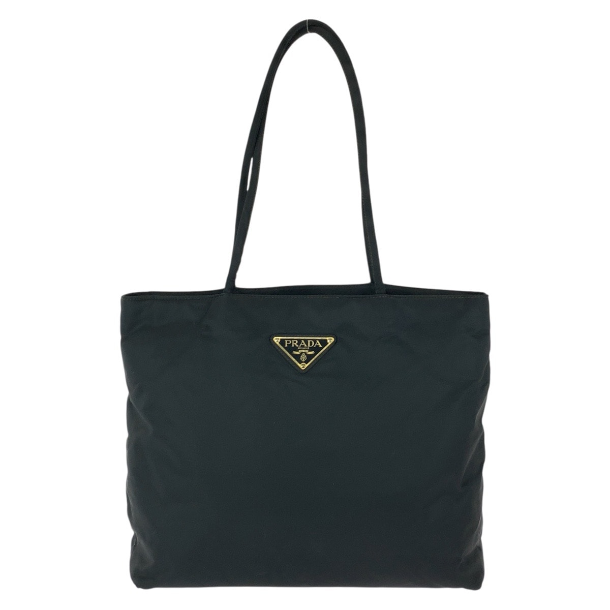 美品 PRADA プラダ テスート 三角ロゴプレート ブラック 黒 シルバー金具 ナイロン ショルダーバッグ トートバッグ 602418 【中古】