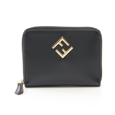 フェンディ FENDI FFダイヤモンド ラウンド財布 財布 レザー レディース ブラック系 8M0508ALV4F0KUR 【新品】