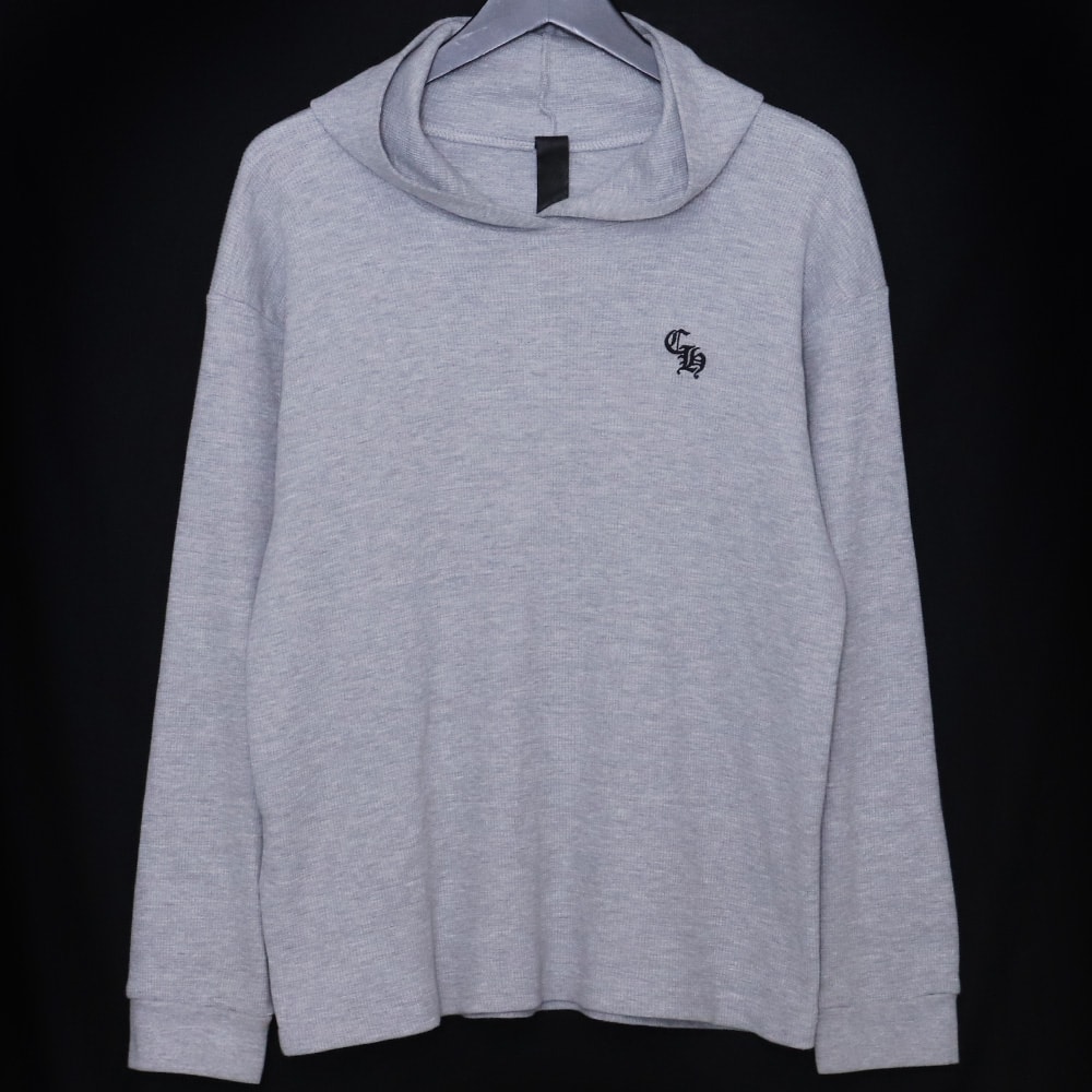 Chrome Hearts CH Embroidery Waffle Pullover Hoodie "Grey"