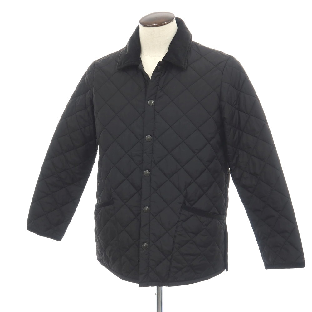 【中古】バブアー Barbour ナイロン 中綿入り キルティングブルゾン ブラック【サイズ40】【メンズ】