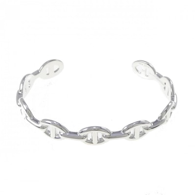 Hermes Chaine D'ancre Enchainee Bracelet Bangle "Silver"