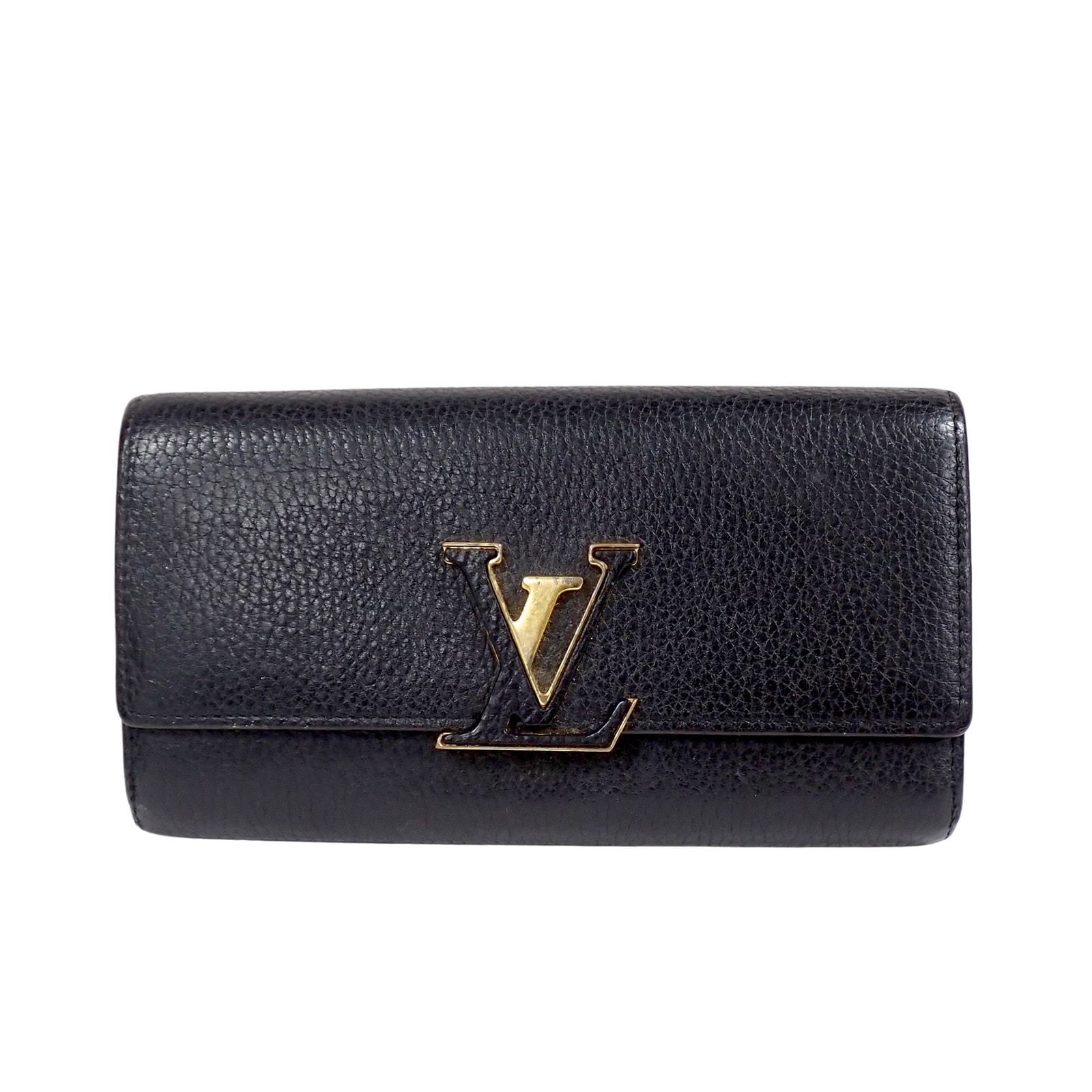 LOUIS VUITTON ルイ・ヴィトン  ポルトフォイユ・カプシーヌ  M61248  トリヨンレザー ノワール  ブラック  レディース 長財布
LV