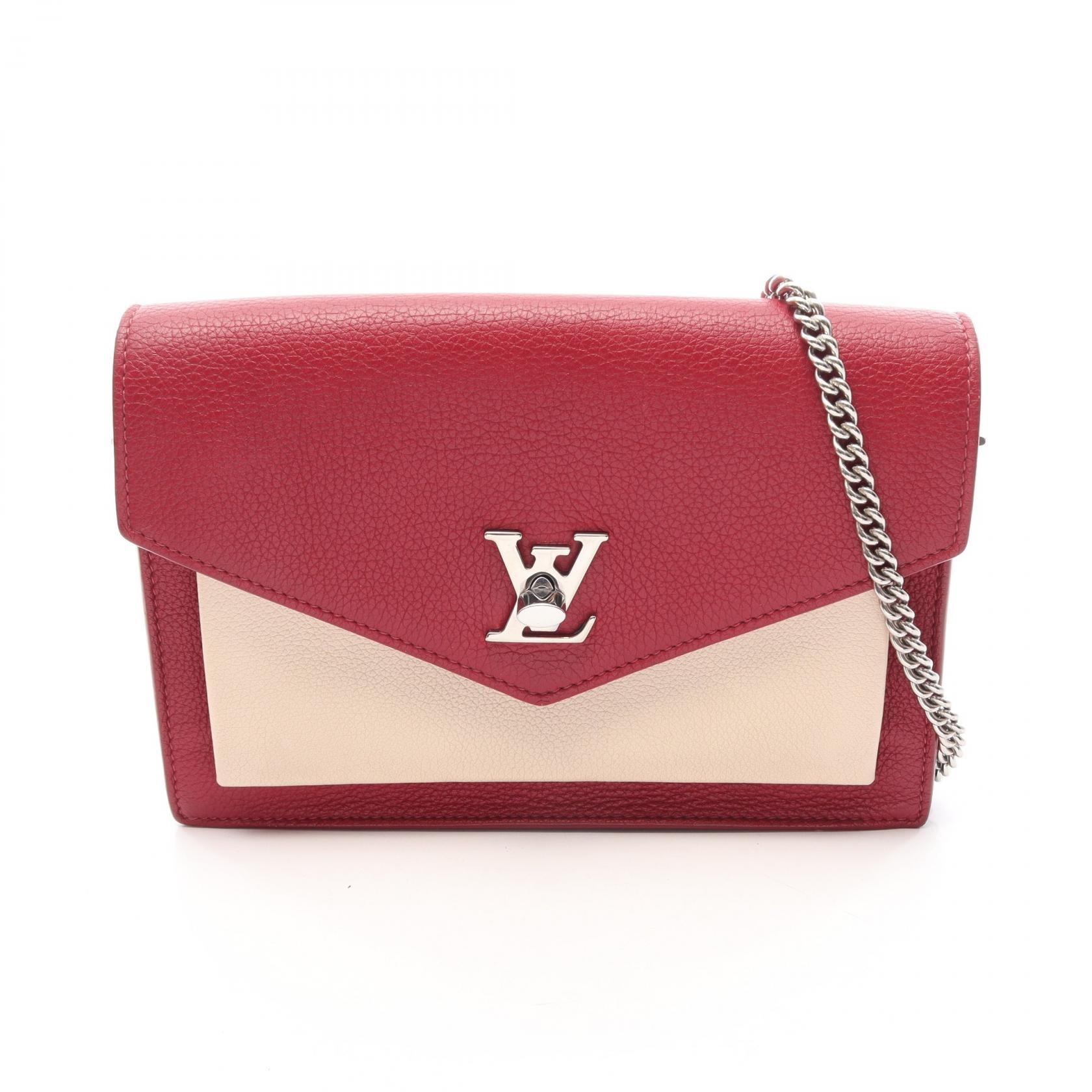 ルイ・ヴィトン LOUIS VUITTON ポシェット ロックミーチェーン リドゥヴァン クレーム エタン ショルダーバッグ バッグ レザー ボルドー レディース ボルドー系 / ベージュ系 / グレー系 M63470 【中古】