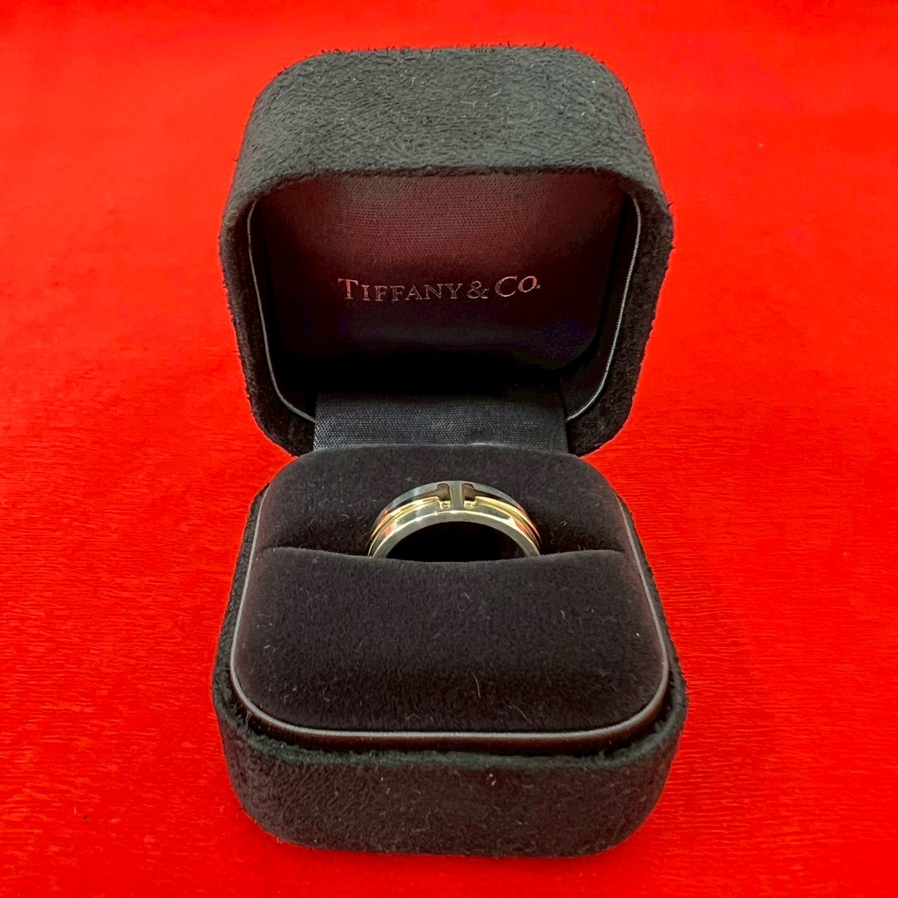 TIFFANY&Co. ティファニー T TWO ナロー リング シルバー925 K18イエローゴールド リング・指輪 11号 シルバー
 51570