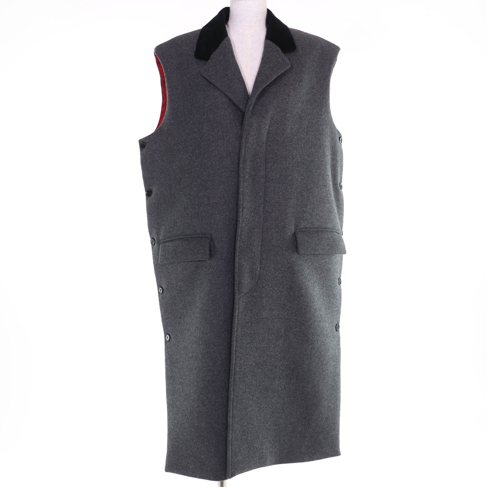 極美品 マルニ コート グレー レディース 36 GLMA0063QU