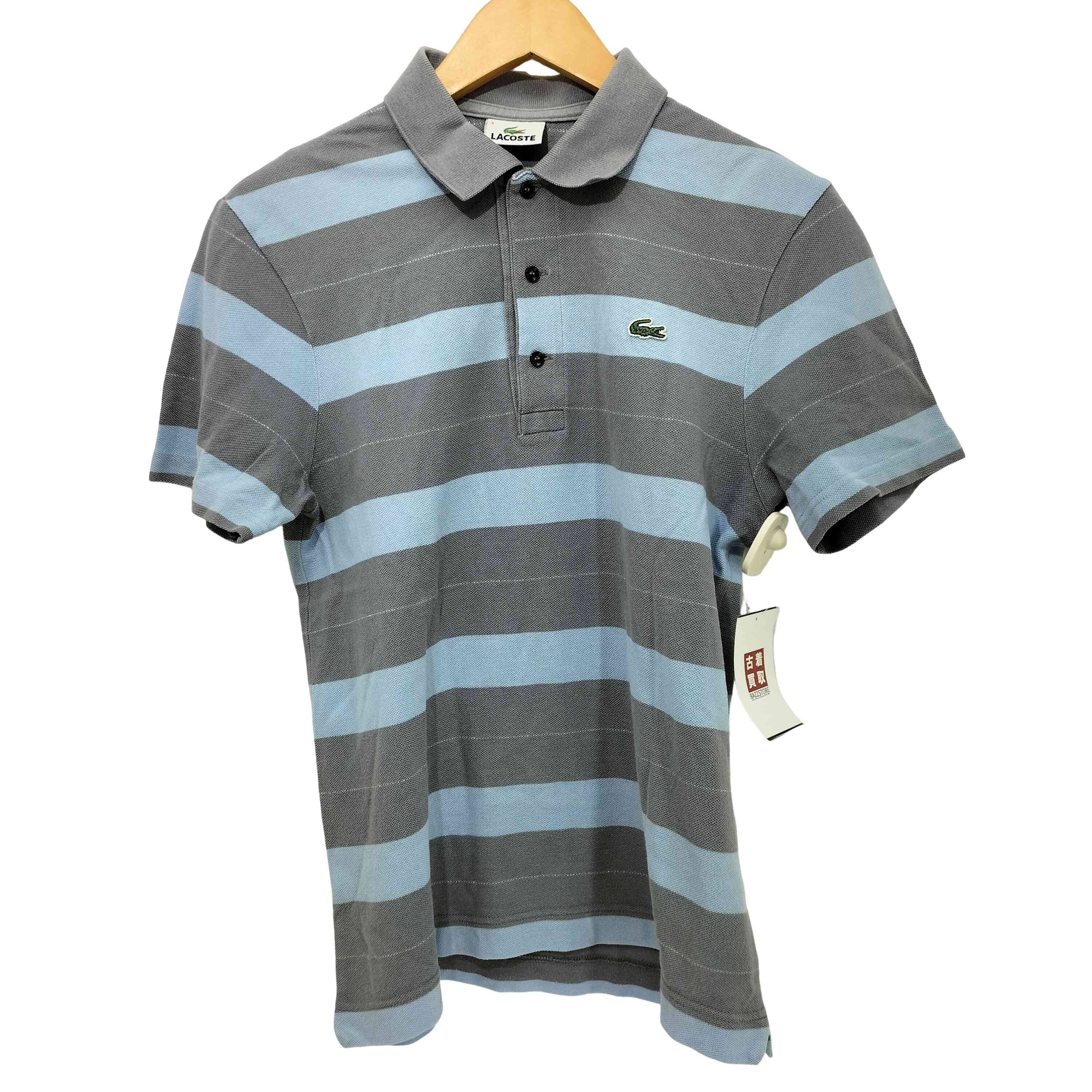 ワニ ロゴ 刺繍 ボーダー ポロシャツ【1142230439867】