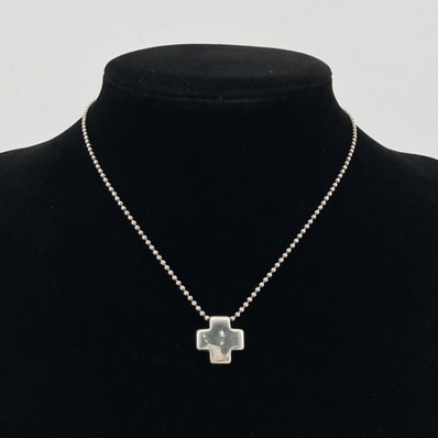 TIFFANY&Co.(ティファニー) ローマンクロス ボールチェーン Ag925 ネックレス シルバー