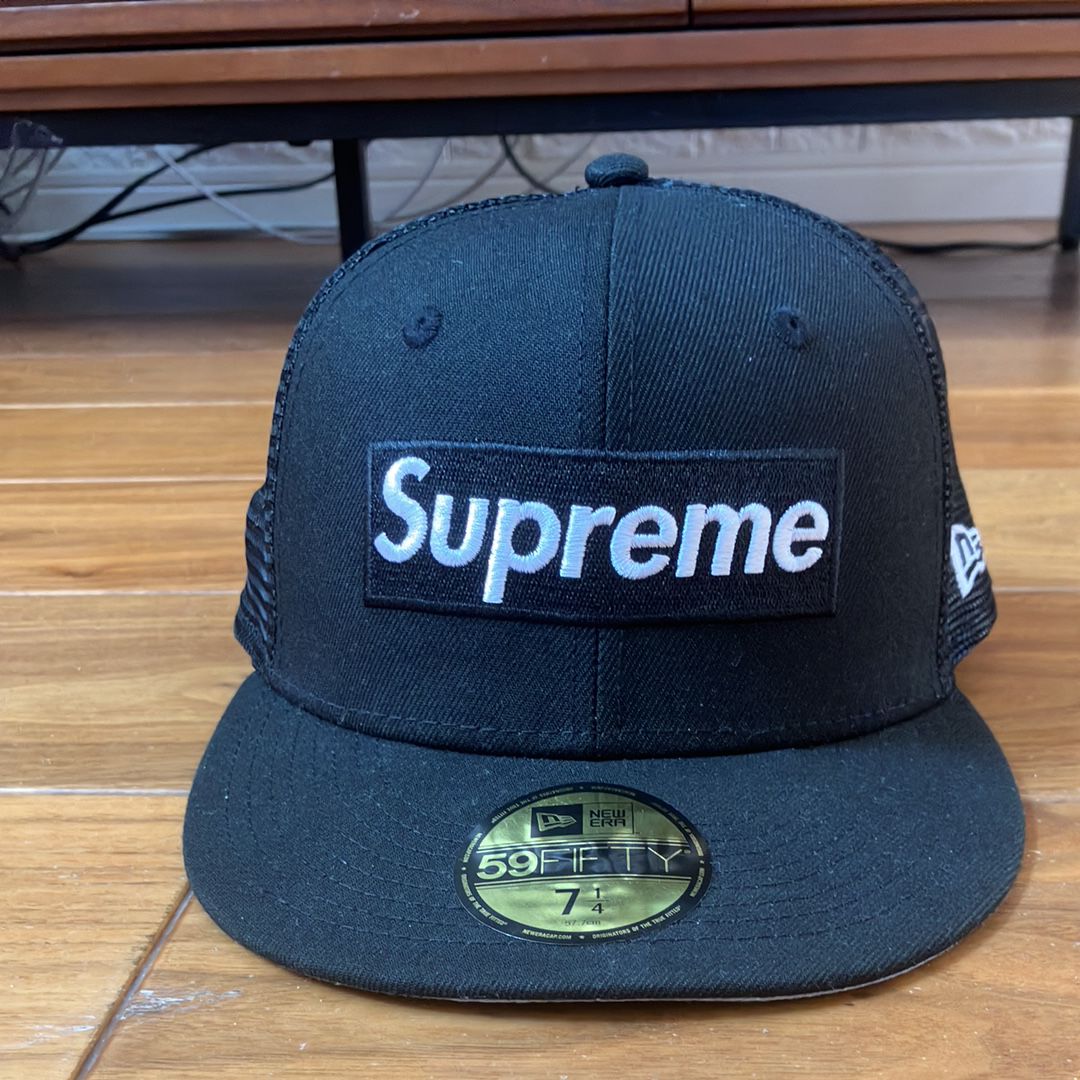 Supreme Box Logo Mesh Back New Era "Black" (23SS)