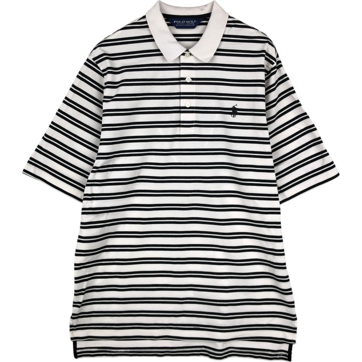 古着 ラルフローレン Ralph Lauren POLO GOLF ポロゴルフ 半袖 ボーダー ポロシャツ メンズM相当/eaa635172