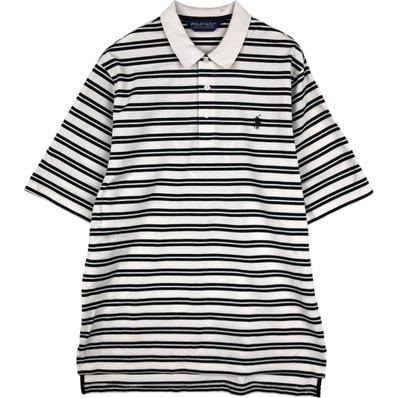 古着 ラルフローレン Ralph Lauren POLO GOLF ポロゴルフ 半袖 ボーダー ポロシャツ メンズM相当/eaa635172