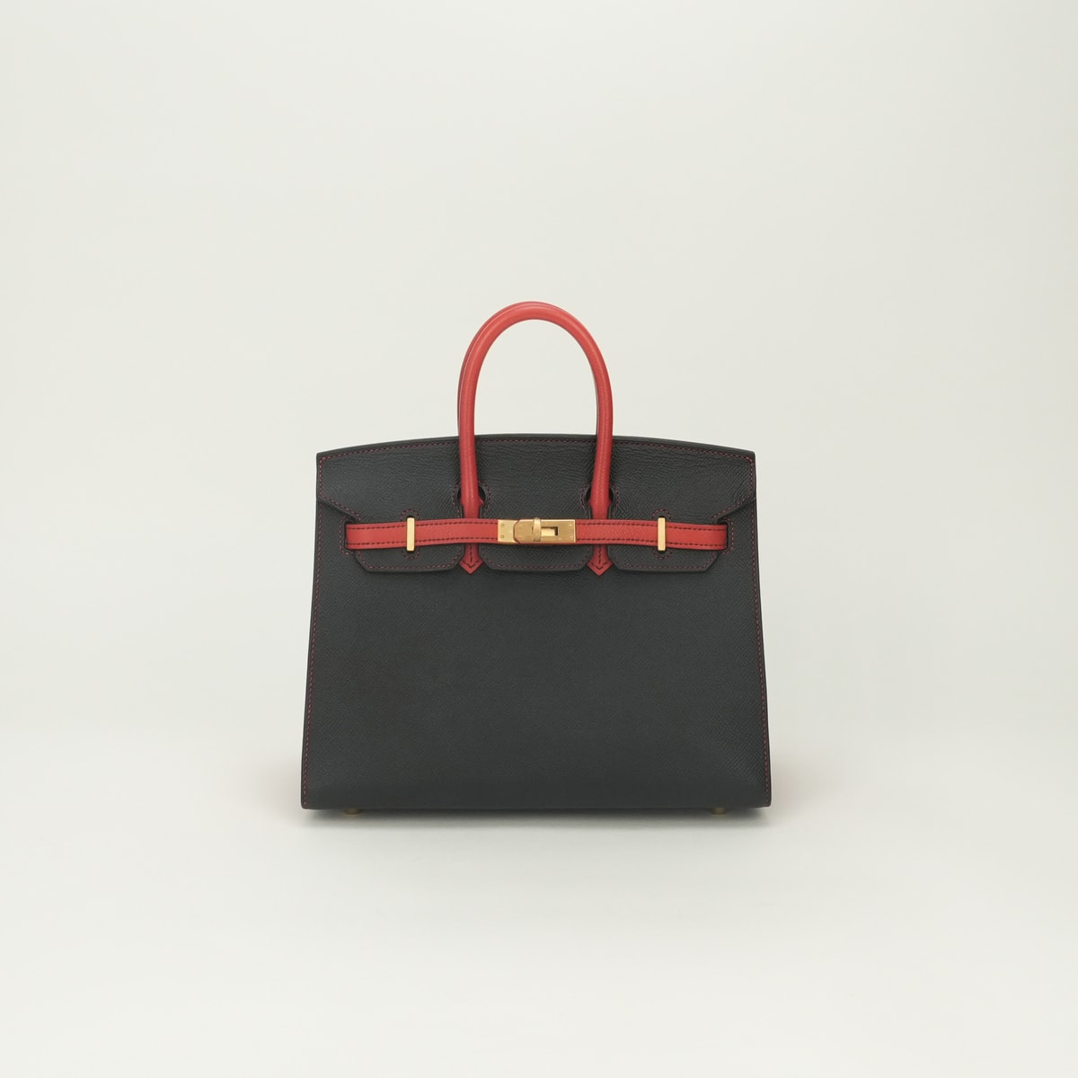 エルメス HERMES バーキン25 セリエ バーキン 25 セリエ バッグ トートバッグ エプソン ノワール Noir ルージュカザック Rougecasaque ブラック Black レッド Red 黒 赤 ゴールド金具 ハンドバッグ