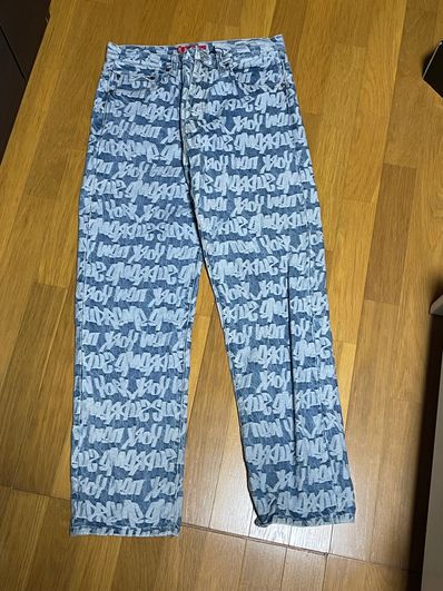 Supreme Fat Tip Jacquard Regular Jean "Blue"