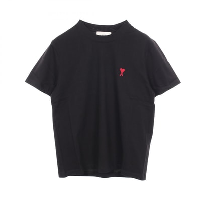 アミ AMI AMI DE COEUR 半袖Tシャツ 衣料品 トップス コットン メンズ レディース ブラック系 UTS035724001M 【新品】