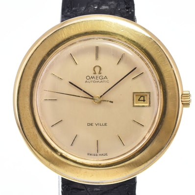 オメガ OMEGA デビル デイト ゴールド 自動巻き メンズ 良品 腕時計 N#148696