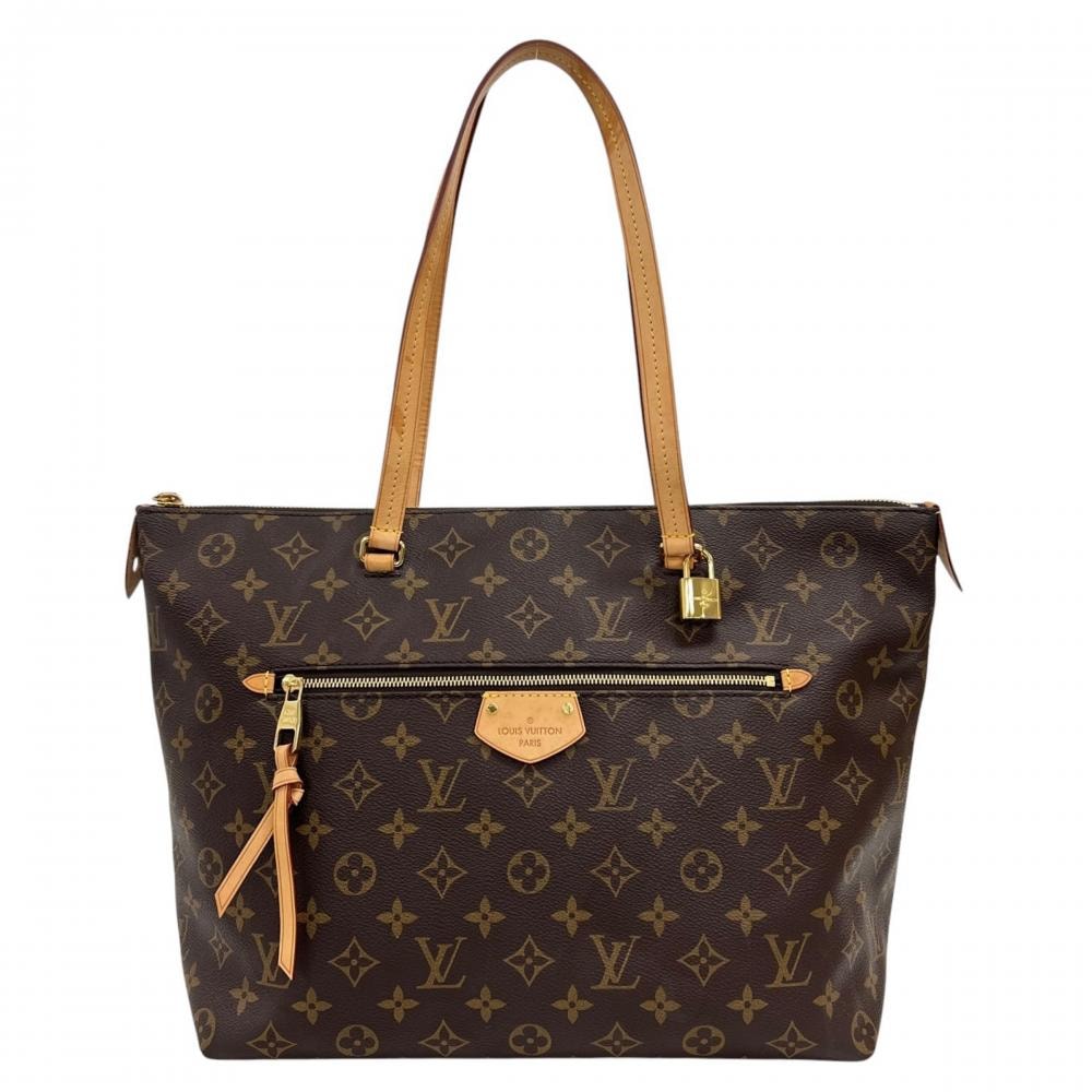 LOUIS VUITTON ルイヴィトン トートバッグ イエナMM モノグラム M42267 モノグラムキャンバス  ヌメ革   ブラウン 茶 ゴールド金具 レディース【中古品】
