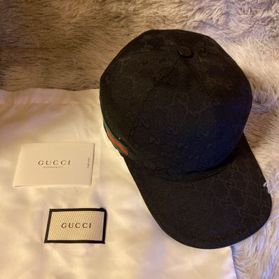 GUCCI Original GG Canvas Baseball Cap "Black"