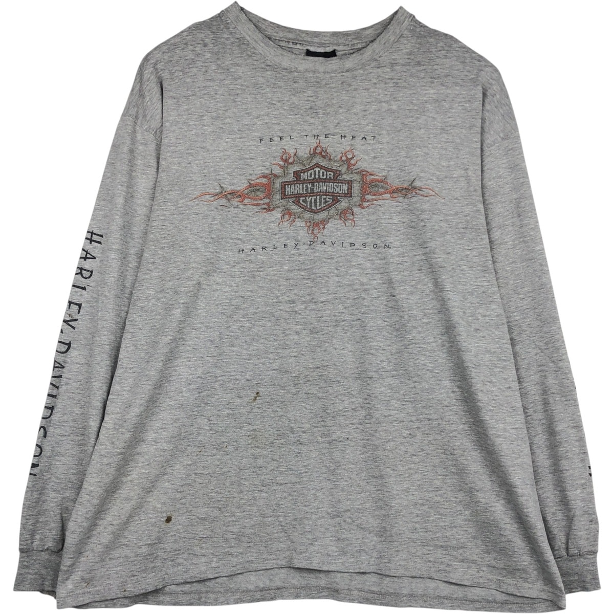 古着 ヘインズ Hanes Harley-Davidson ハーレーダビッドソン 鷲柄 イーグル柄 ロングTシャツ ロンT USA製 メンズXXL相当/eaa646060
