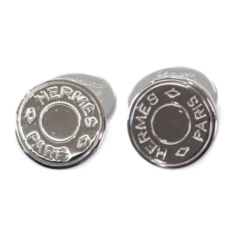 エルメス HERMES セリエ カフリンクス  カフス メタル シルバー メンズ【中古】【ABランク】