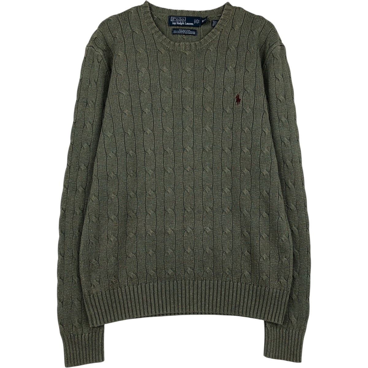 古着 ラルフローレン Ralph Lauren POLO by Ralph Lauren ケーブル編み シルクニットセーター メンズM相当 ケーブル編み/eaa617973