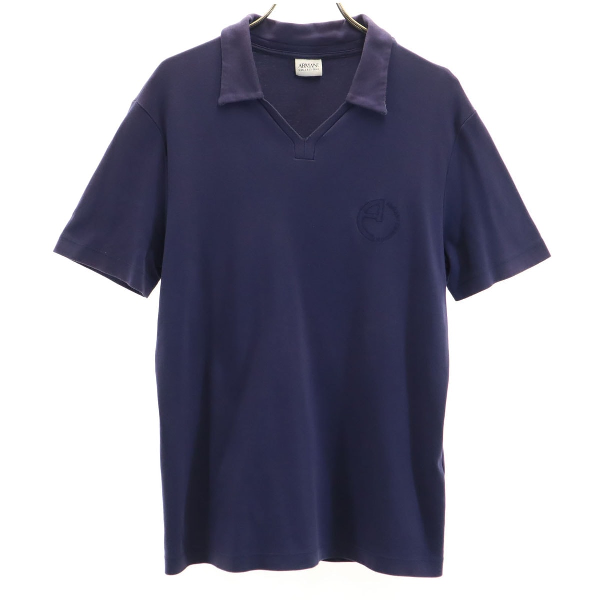 ARMANI COLLEZIONI アルマーニコレツィオー二 半袖 Vネック ポロシャツ S パープル系