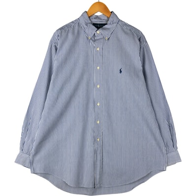 古着 ラルフローレン Ralph Lauren YARMOUTH 長袖 ボタンダウンストライプシャツ メンズXL相当/eaa600798