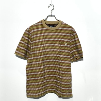 Stussy Ombre Stripe Crew Neck Tee "Khaki"