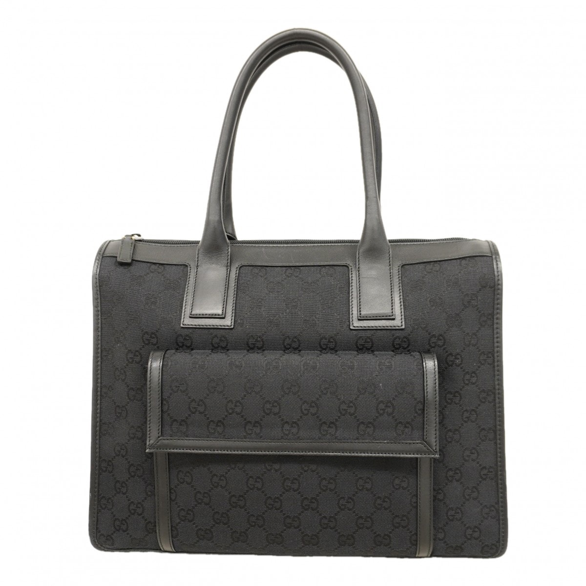 【6dc3926】グッチ ハンドバッグ GGキャンバス 000 0854 キャンバス ブラック ゴールド金具【中古】レディース