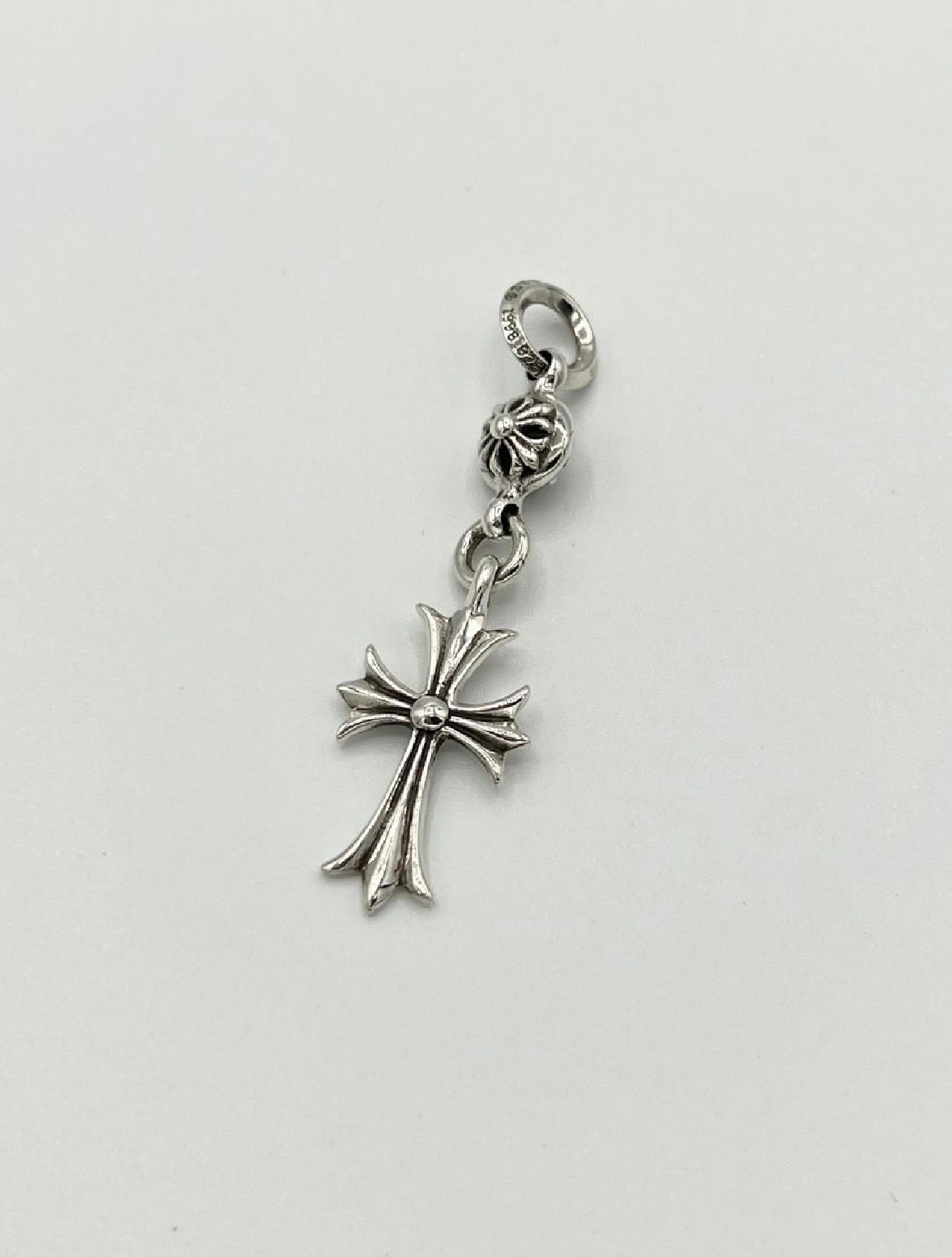 Chrome Hearts 1 Ball Tiny CH Cross Charm "Silver"