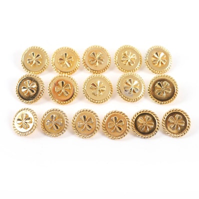 美品 シャネル ボタン ゴールド レディース