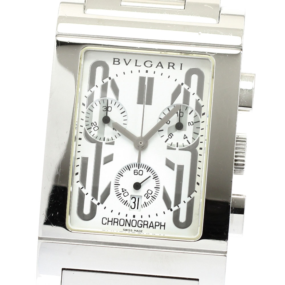 ブルガリ レッタンゴロ デイト クロノグラフ RTC49S メンズ 【中古】