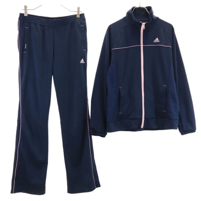 adidas アディダス トラックジャケット 上下セットアップ L ネイビー系 ジャージ