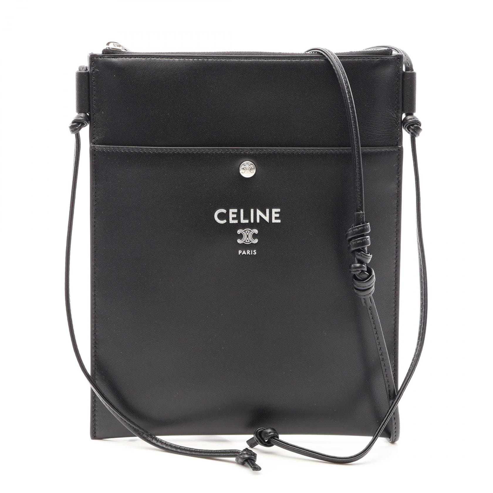 セリーヌ CELINE シャープポーチ テイク アウェイ ショルダーバッグ バッグ レザー レディース ブラック系 L103B2K0538SI 【新品】