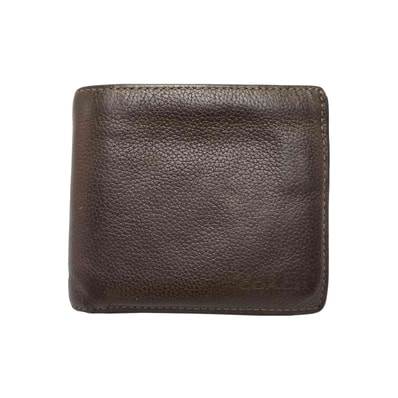 フロントロゴ刻印 レザー 二つ折り 財布【1143379268707】