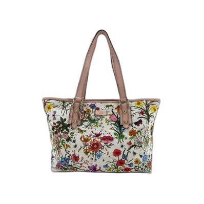 グッチ GUCCI フローラキャンバス トートバッグ【中古】