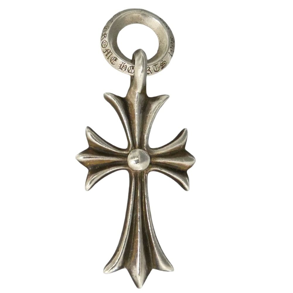 CHROME HEARTS クロムハーツ(原本無) TINY CH CROSS タイニーCHクロス チャーム ペンダントトップ シルバー系【中古】