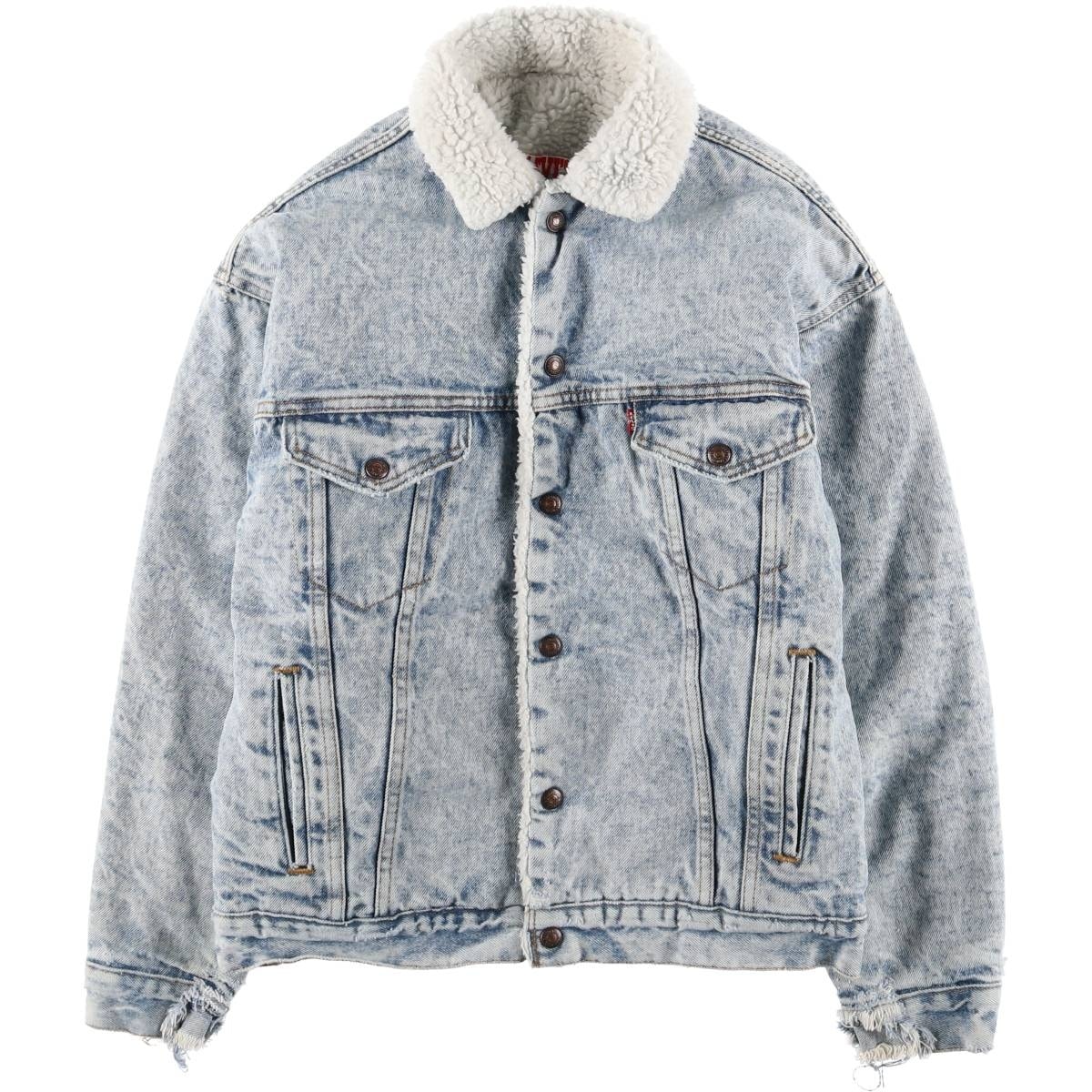 古着 80年代 リーバイス Levi's 70609-0219 デニムボアジャケット USA製 メンズS相当 ヴィンテージ/eaa600060