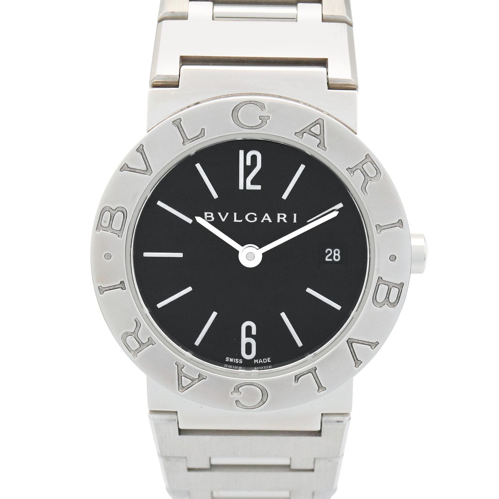 ブルガリ BVLGARI ブルガリ ブルガリ 腕時計 時計 ステンレススチール レディース ブラック系 BB26SS 【中古】