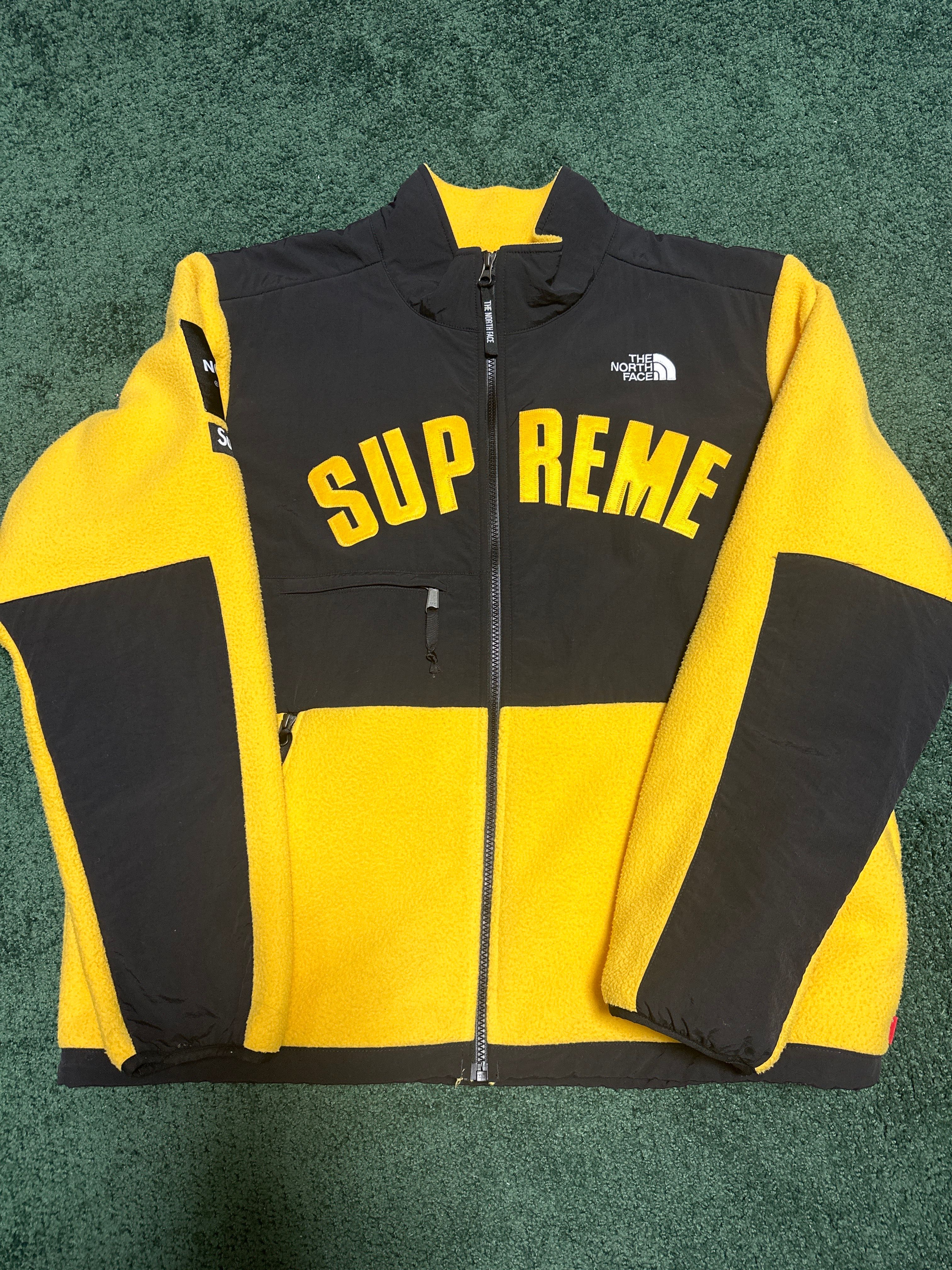 Supreme x The North Face Arc Logo Denali Fleece Jacket "Yellow"